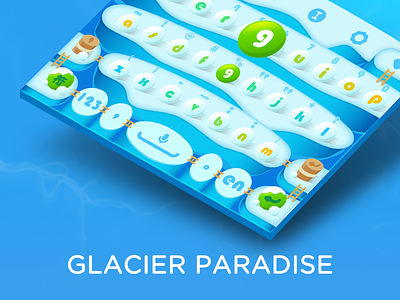 Glacier paradise_Input cold design ice input keyboard phone snow sogou theme ui ux