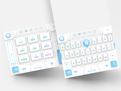 GENTLY TECHNOLOGY BAIDU INPUT blue design input keyboard phone snow sogou technology theme ui ux
