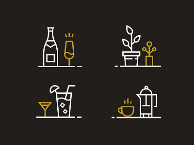 icons coffee drinks icon icons illustration line plant simple wine