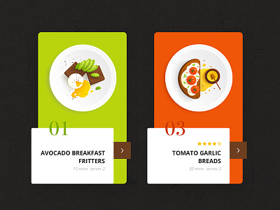Recipe App app design breakfast cooking flat food illustration mobile app recipe recipe app