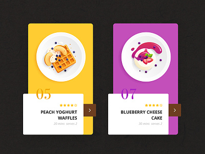 Recipe App 2 app design breakfast cooking flat food illustration mobile app recipe recipe app