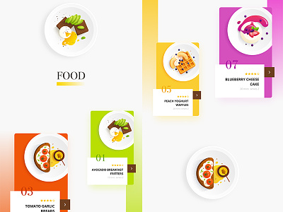 Recipe App app design breakfast cooking flat food food app illustration mobile app recipe recipe app
