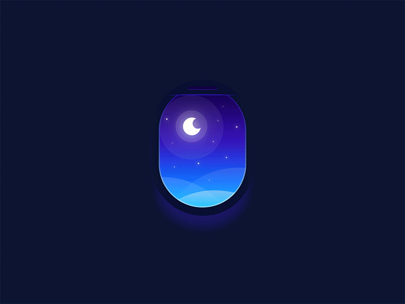 UP in the Air 2 airplane animation cloud gif illustration moon night plane sky sun sunrise weather