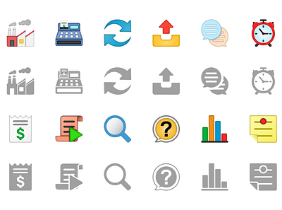 Erp-Software Icon Set erp flat icons graphic design icons software