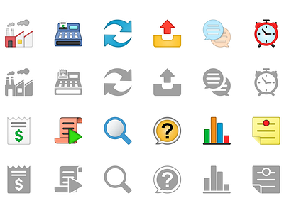 Erp-Software Icon Set