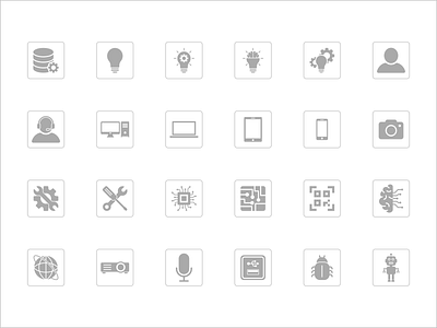 Technology Icon Set flat icon graphic design icon icon set illustration technology