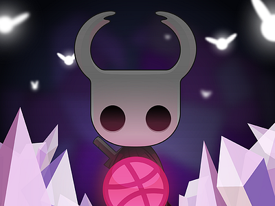 Dribbble Crest character hollow knight illustrator vector video game