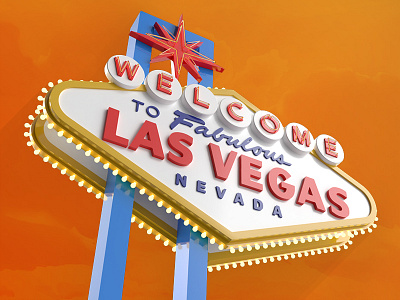 Vegas Signage 2018 3d blender ces cycles las model nevada render vegas