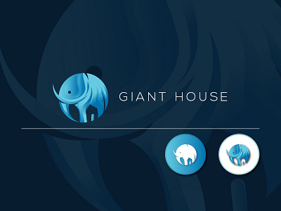 Giant House app icon beautiful brand brand identity branding clean colorful creative design gradient graphic design hidden object iconic logo logo design minimal negative space negative space logo simple white space logo