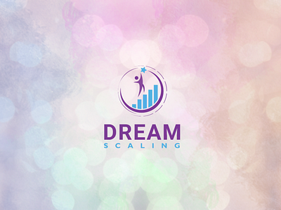 Dream Scaling achievement artistic beautiful brand branding creative dream flat icon logo modern