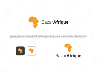 Bazar Afrique beautiful brand branding creative design e commerce logo minimal simple logo