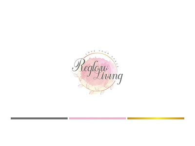 Reglow living beautiful brand branding consuntancy creative design elegant fashion homedecor logo minimal pink vector watercolour women