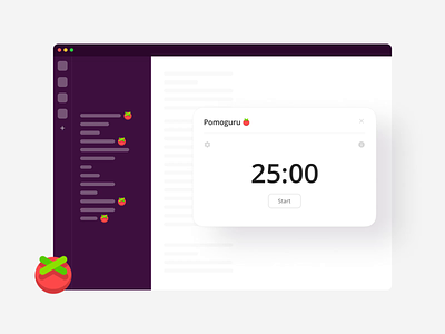 Get things done with Pomoguru app 25 after effects animation app hackathon pomodoro slack app time management work