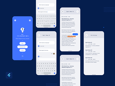 Content Bot - your personal writer app assistant chatbot content flutter google machine learning material design ui