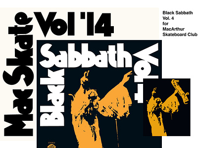 Black Sabbath Vol.4 for MacArthur Skate Club Vol. 14