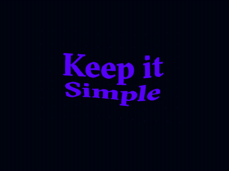 Keep it Simple! flag minimal simple typography