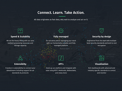 Connect. Learn. Take Action. dark data enterprise platform website