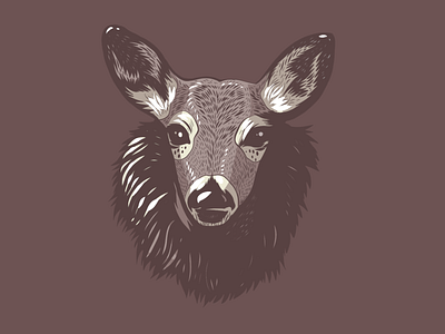 Deer Head Illustration adobe fresco animal animals apoka artwork deer edouard artus illustration ipad pro portrait