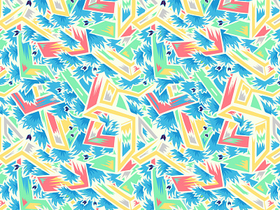 Pattern design #23 adobe illustrator apoka artwork blue bright colorful colorfull edouard artus ipad pro pattern pattern design patterns plants red surface design yellow