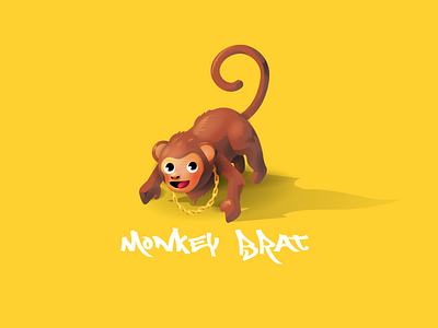 Monkey Illustration Edouard Artus adobe illustrator animal apoka artwork cute edouard artus illustration monkey