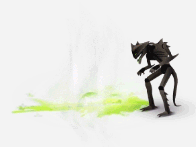 Sneezing Alien alien animation animation 2d apoka edouard artus illustration sneeze