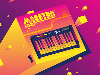Ilustrative Keyboard fun adobe illustrator apoka artwork bright edouard artus gradient gradient color illustration keyboard pink retro