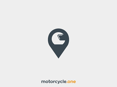 motorcycle.one helmet location logo minimalist motorcycle pin shop simple website