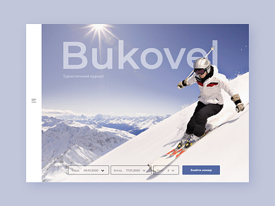 Bukovel tourist resort website concept design landing shot ukraine ukrainiandesigner ukrdesign