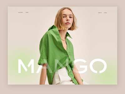Mango fashion store concept concept design landing shot ukraine ukrainiandesigner ukrdesign