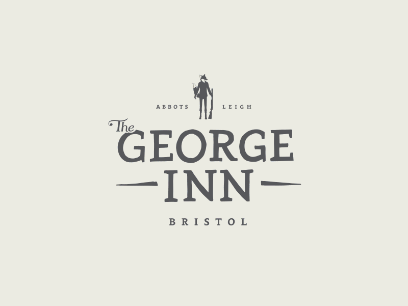 The George Inn branding country crest dining emblem fox logo logo design pub restaurant shield shotgun