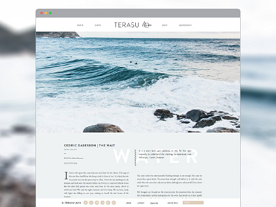 Terasu blog earth gastronomy magazine photography sea snow surf water web website