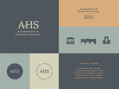 AHS accommodation branding hospitality icons logo style guide sub marks university