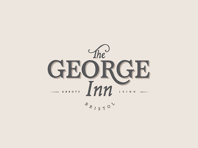 The George Inn branding crest custom typography inn lettering logo pub restaurant the george inn