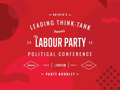 Political Conference Crest booklet brochure conference crest demos labour lettering london politics think tank typographic typography