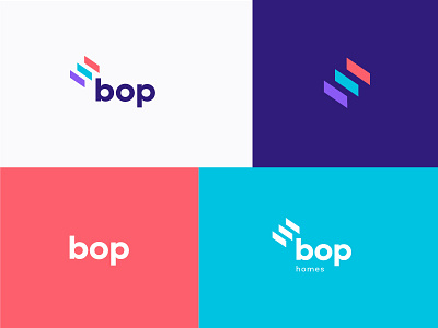 Bop bop branding bright homes housing icon millennials modern modular naming property sans serif