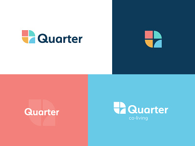 Quarter branding homes housing icon millennials modern modular naming property quarter sans serif