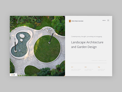 Landscape Architecture Web Layout architecture design garden design homepage landscape minimal ui ux web website