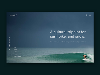 Website Header banner ecommerce homepage lifestyle magazine sketch store surf ui waves web