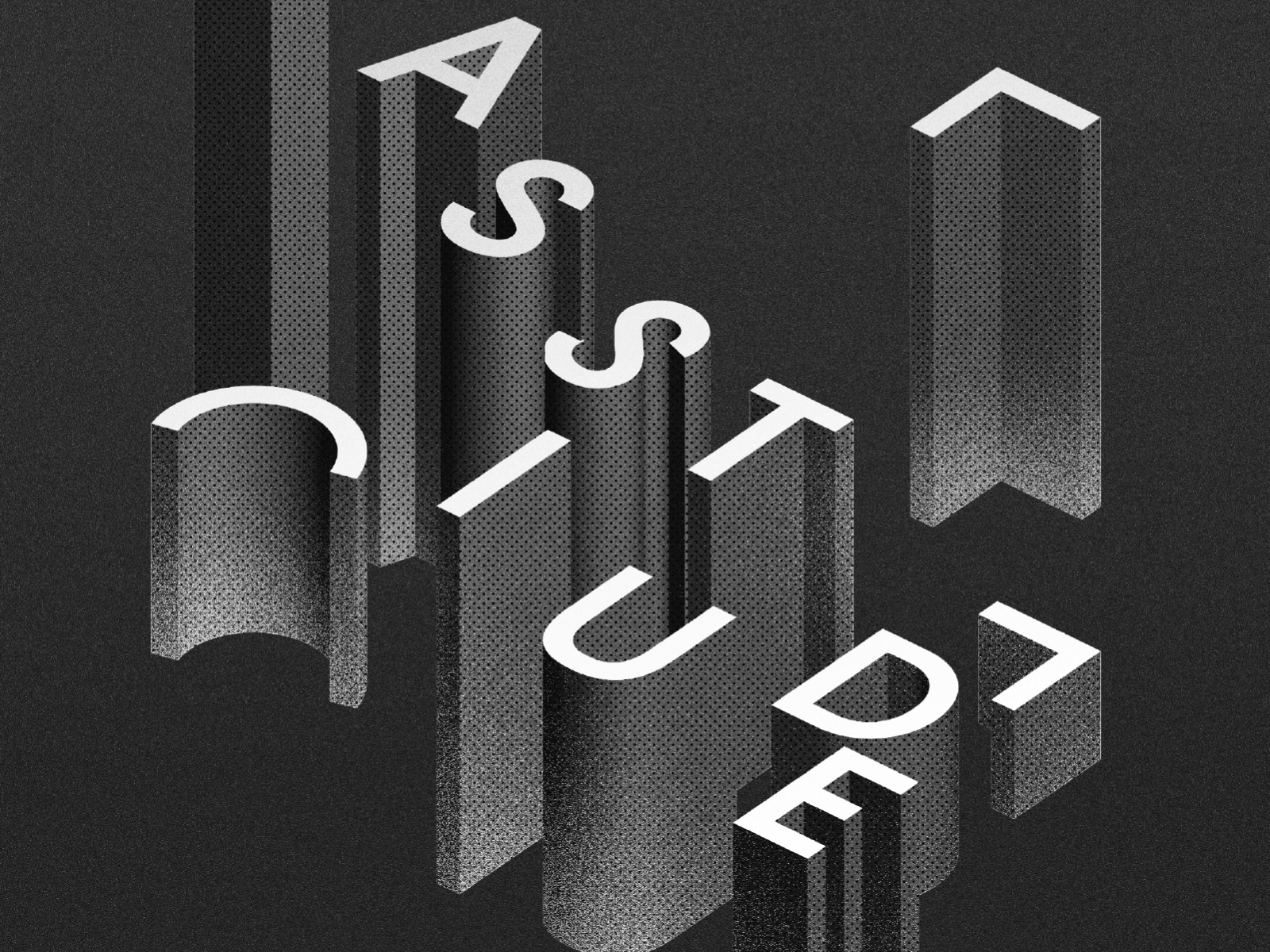 3D Typographic Poster by Marcos Silva on Dribbble