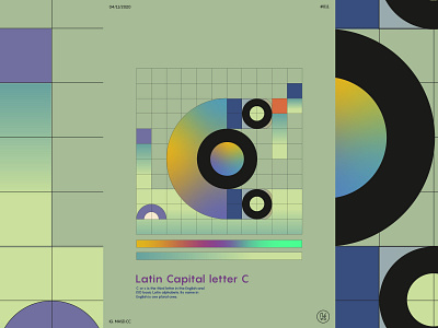 C #011 2d branding circles colours design illustration letters motion ui vector