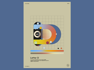 #018 Letter D 2d branding design flat illustration typography ui vector