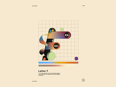 #020 Letter F 2d branding colors design icon illustration motion motion graphics. design ui vector
