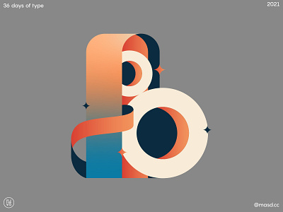 36DaysofType B 2d after effects circles colors colours design illustration letters motion motion graphics. design