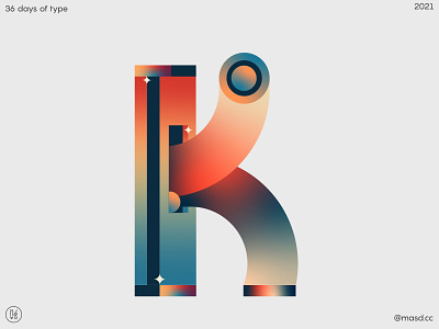 36DaysofType K 2d after effects branding colours design flat illustration letters motion typography