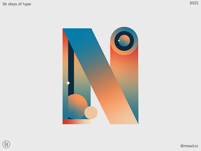 Letter N for 36 days of type 2d colours custom custom type design flat gradient lettering letters logo logotype typeface typography vector