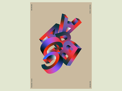 016 - Poster 2d animation colours design flat illustration letters logo motion ui