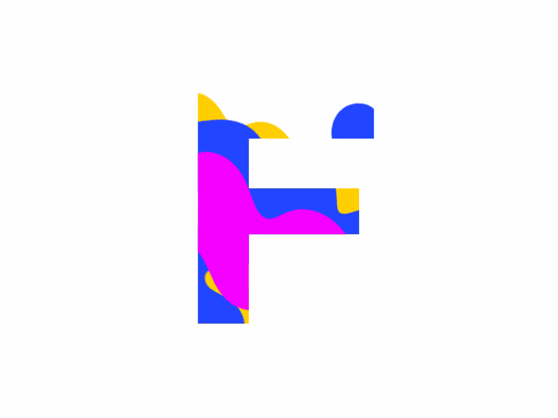 F 2d animation colours d design f flat letters liquid motion motiongraphics