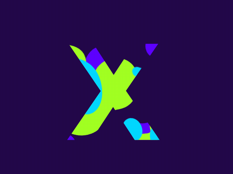 X 2d after effects alphabet animation colors design flat fluid letters liquid motion design