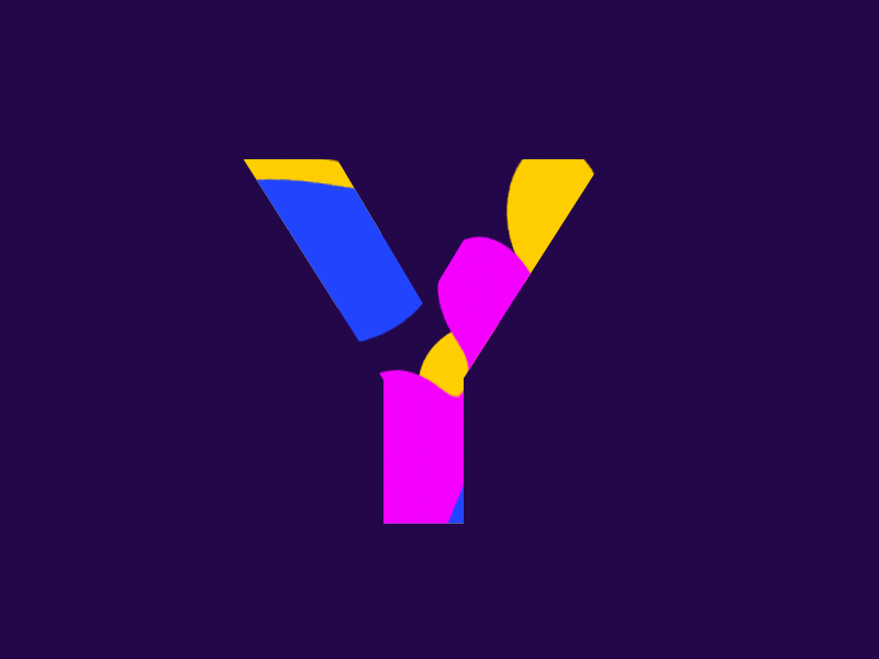 Y 2d after effects alphabet animation colors design flat fluid letters liquid motion design