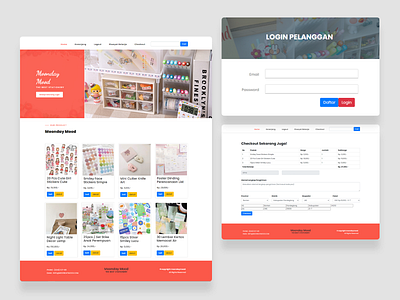 Minimalism E-Commerce - MoondayMood app branding checkout checkout page design illustration login login form ui ui design web design website website design